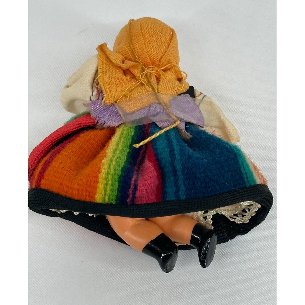 Unbranded Miniature Folk Doll Unisex 3.5in Multi-Color Vintage European Costume - Picture 2 of 6